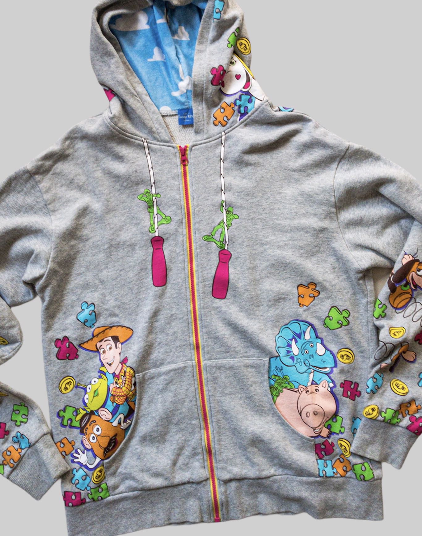 TOY STORY FULL PRINT ZIP HOODIE VINTAGE Fesyen Pria Pakaian