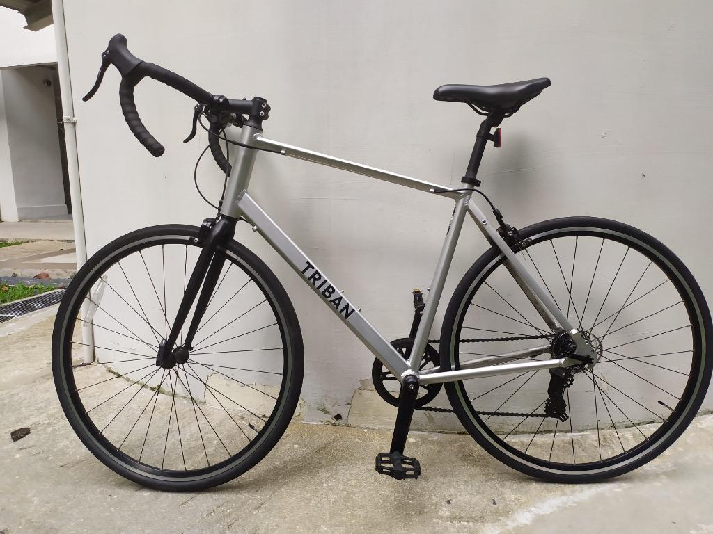 Triban RC 100 (RC100) 7sp Road Bike - Silver XL, Sports Equipment ...