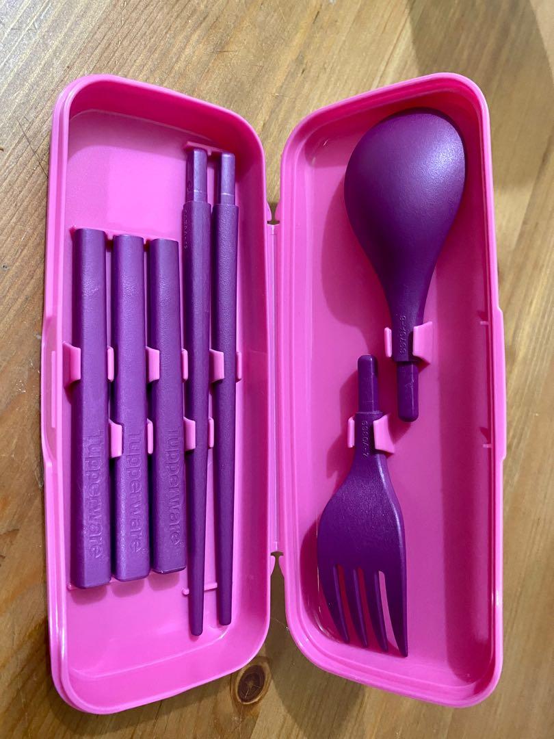 Tupperware Fork & Spoon plus chopsticks set, Furniture & Home Living