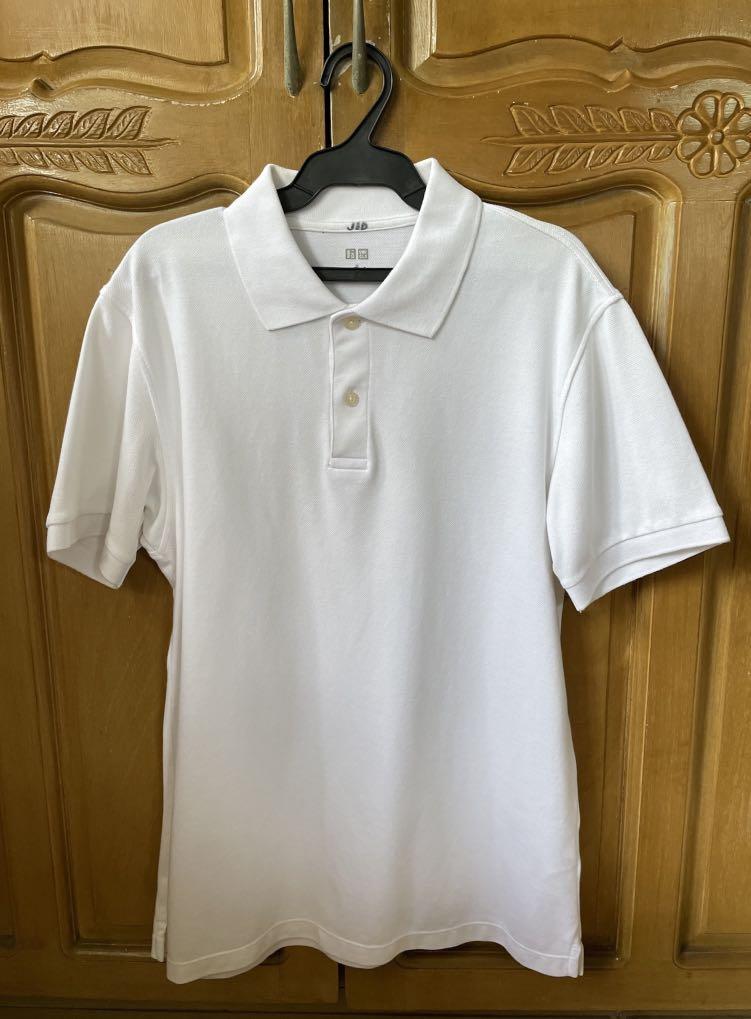Uniqlo white polo shirt top