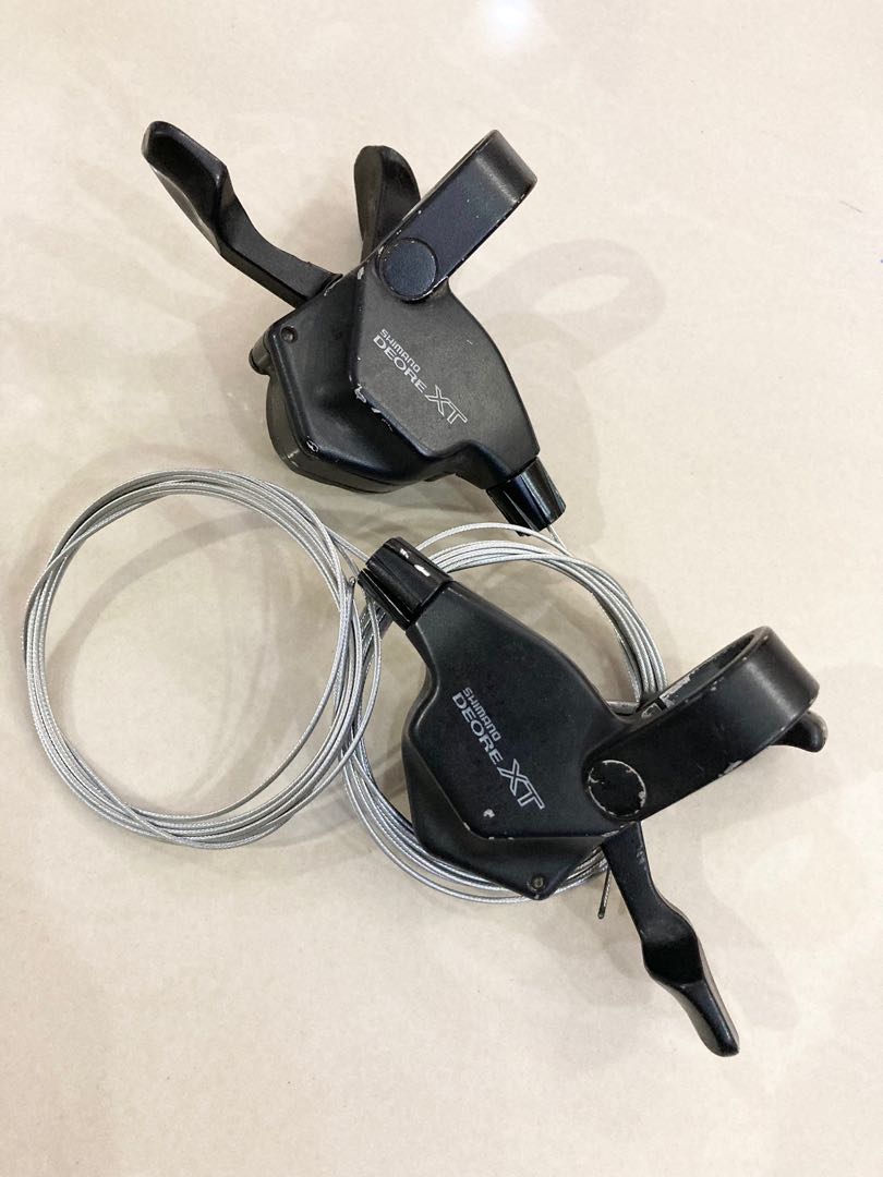 Used Shimano Deore XT M739 Shifter Pair X Speed W