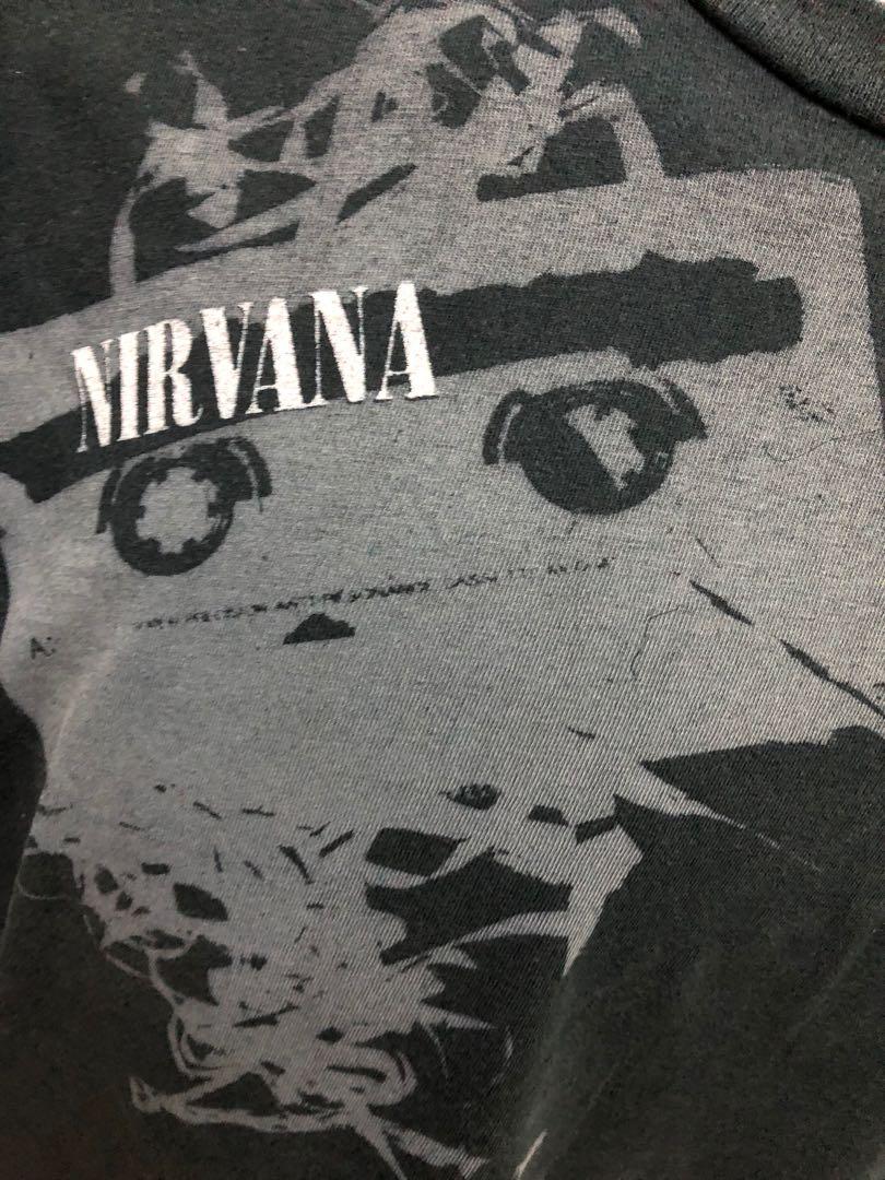 Grunge Band Merchandise Nirvana Cassettes Band Logo T-Shirt - Official Unisex White Tee, Cotton, Size M Official Licensed Nirvana Shirt