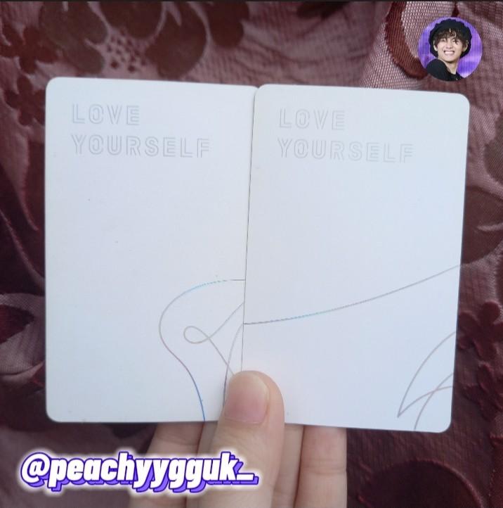 WTS HOPEKOOK LY:HER L OFFICAL PC [ READ DESCRIPTION ] (Category: K-Wave Merchandise) located in Rizal. Submitted by fairynics_ (Listing ID 1117319979, Image 2). Description: WTS • LFB • PH ONLY 💫 Jhope & Jungkook Loveyourself: Her version L photocard 💫 Price: ₱850 ( SOLD AS SET ONLY! ) 💫 Onhand & Official 💫 Condition: Jhope pc: 9.5/10, (slight dirt at the back) Jungkook pc: 10/10, (mint!) 💫 CHAT ME for the video condition 💫 Dop: 3days reser