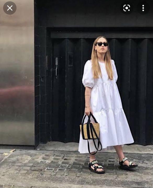 Zara Tiered Midi Dress, Women's Fashion, Dresses u0026 Sets, Dresses on  Carousell
