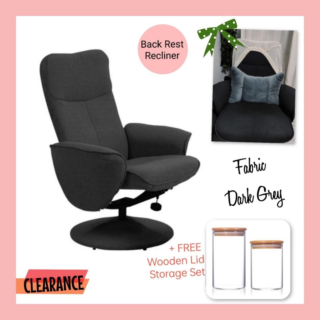 50 Backrest Recliner Sofa Single Office Computer Chair Black