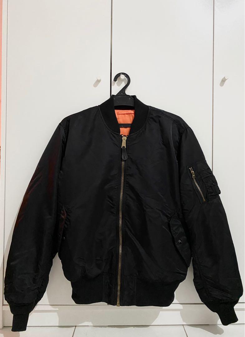 black coat with orange inside