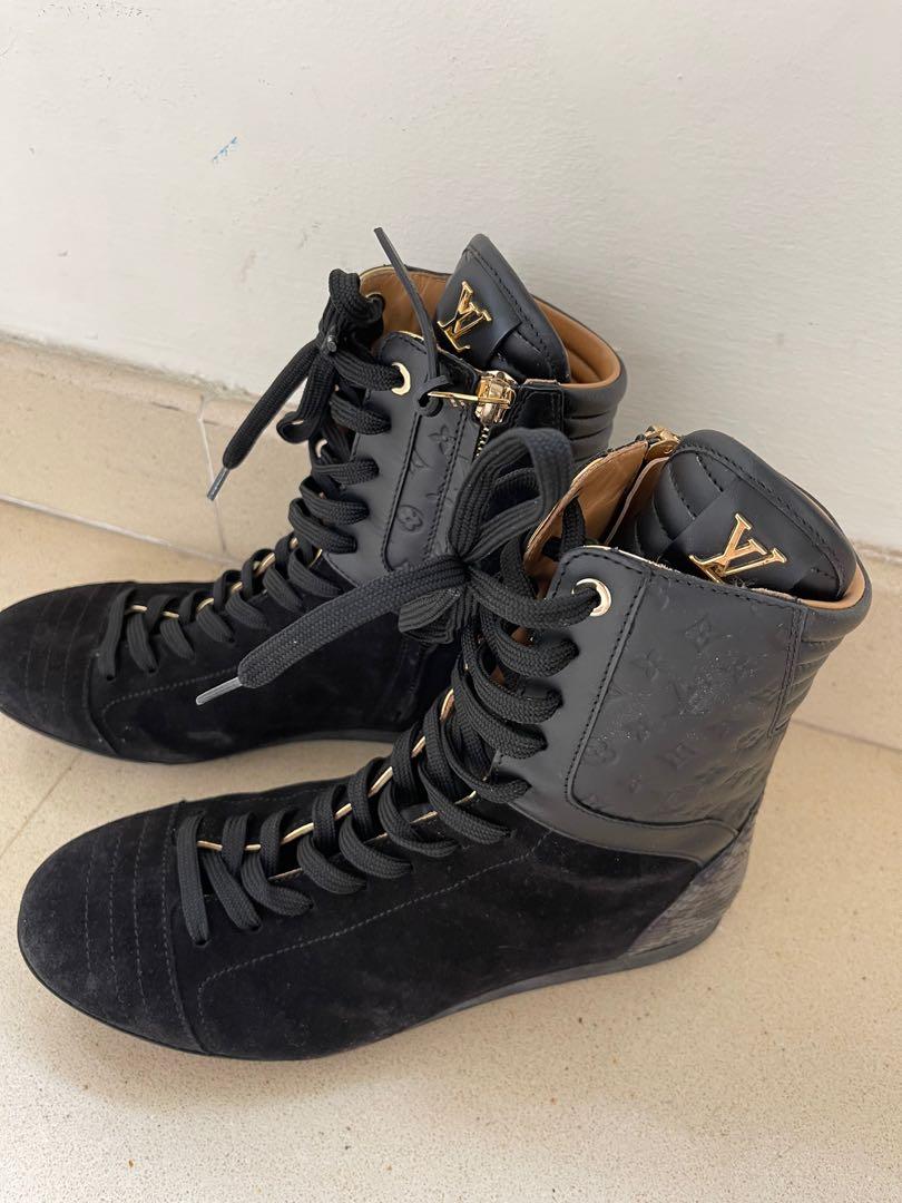 Louis Vuitton Boots Men LV Black Boots Suede, Men's Fashion, Footwear, Boots  on Carousell