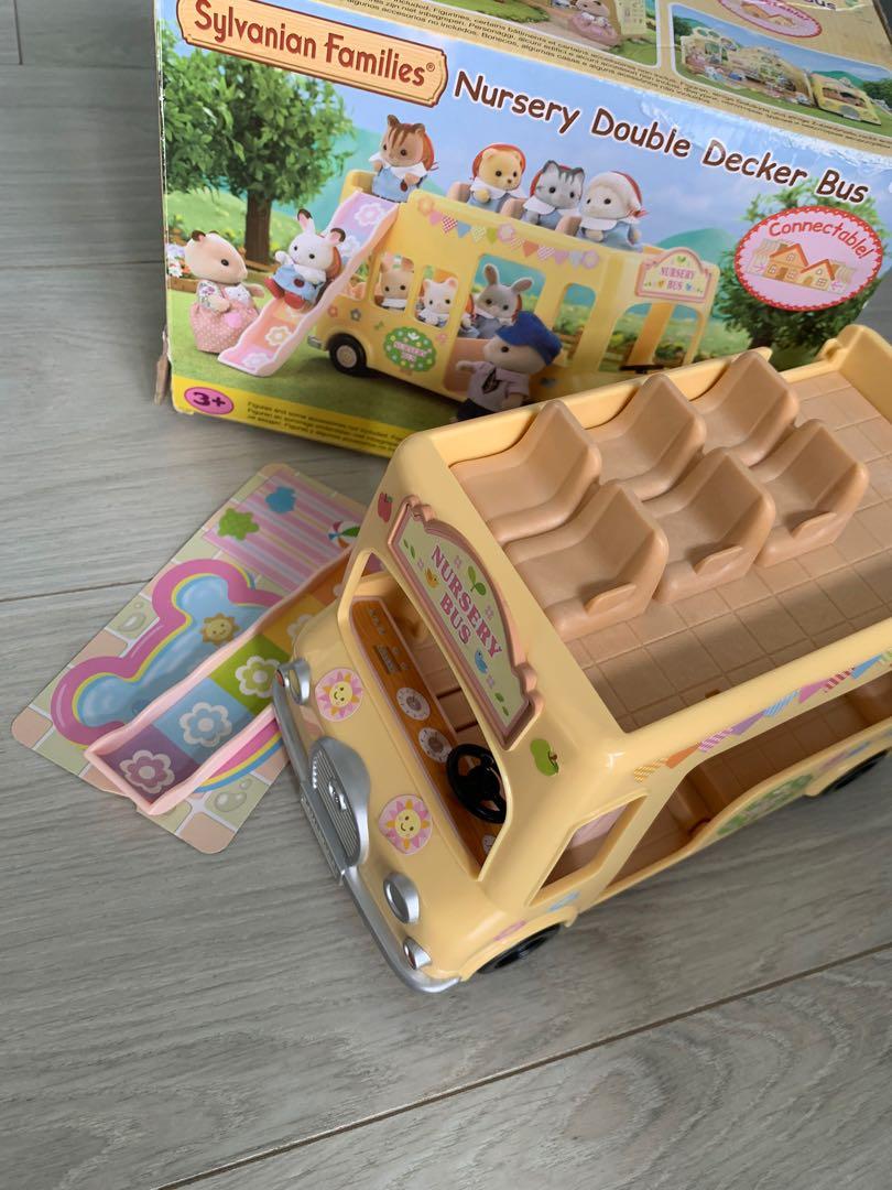 Sylvanian Families Nursery Double Decker Bus With Box