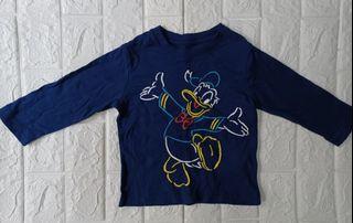 Baby Gap Disney Donald Duck long-sleeved round neck shirt
