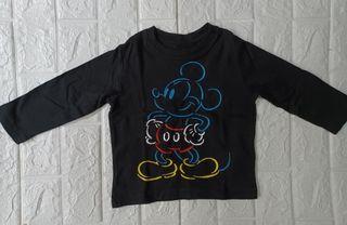 Baby Gap Disney Mickey Mouse long-sleeved round neck shirt