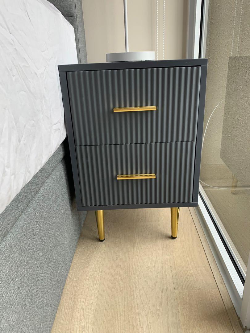 bedside table (Category: Shelves, Cabinets & Racks) located in Singapore. Submitted by kayeee123 (Listing ID 1122543848, Image 1). Description: small bedside table with drawers. perfect for compact spaces. selling as we are moving house. dimensions: 40d x 35l x 55h.
