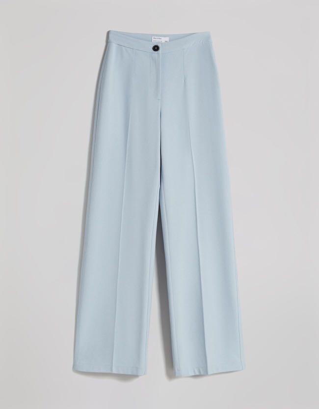 Bershka Wide leg trousers, Women's 