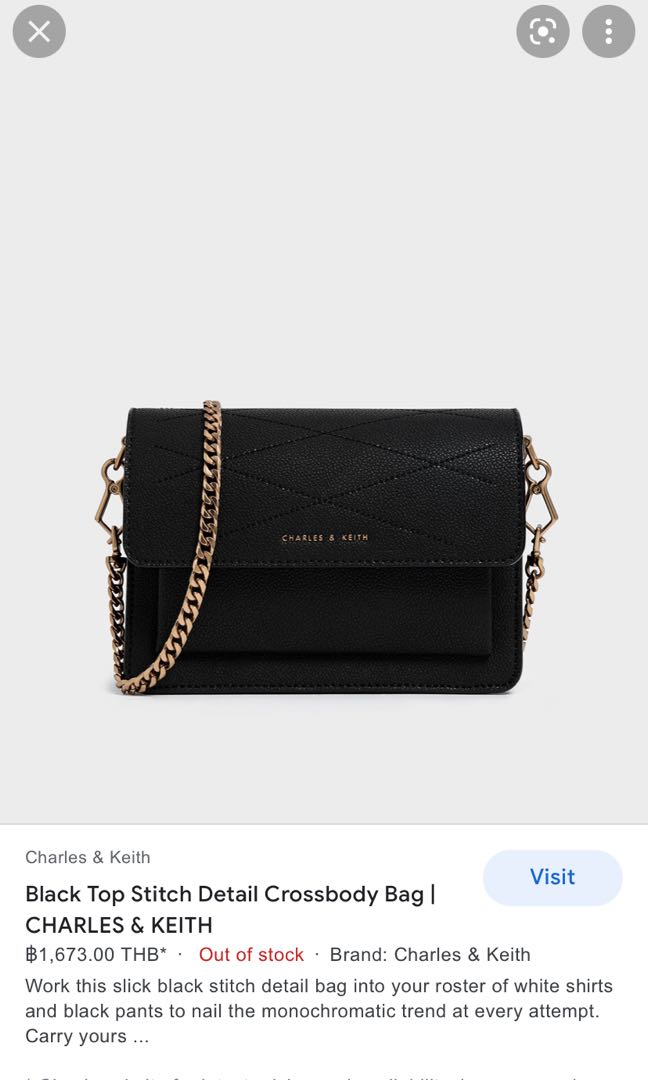 Top stitch clearance detail crossbody bag