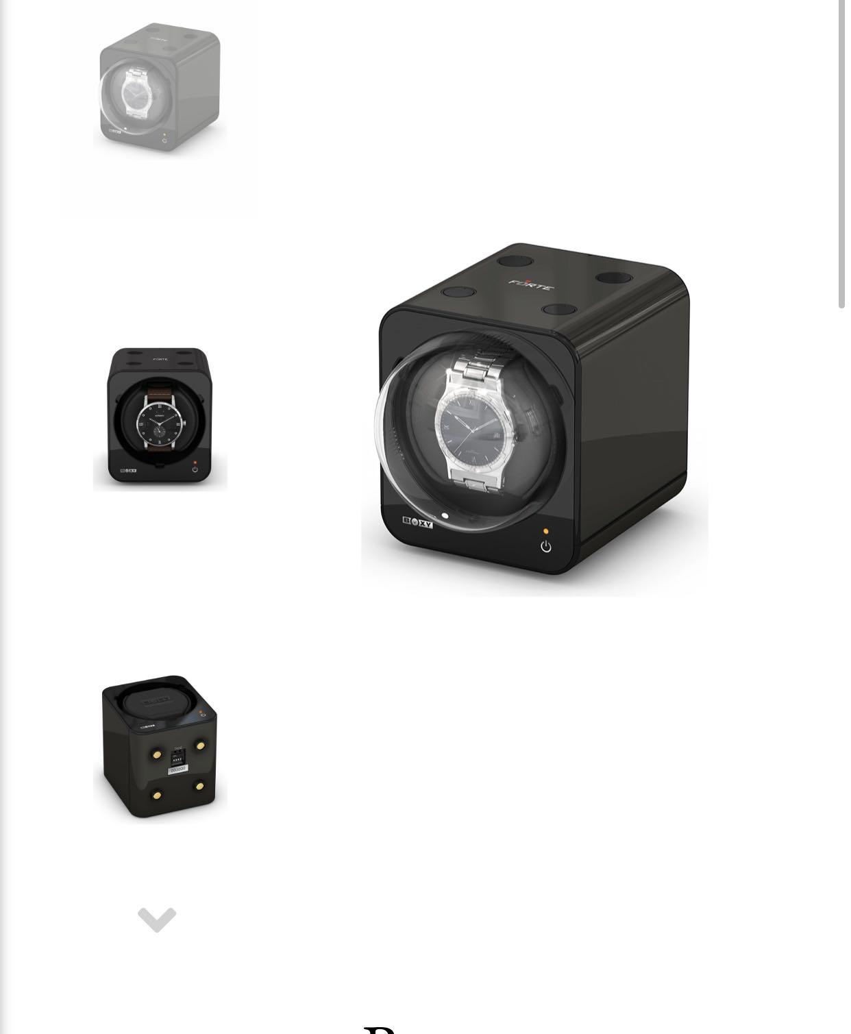 Boxy Watch Winder Fancy Brick Series (original price 195) black