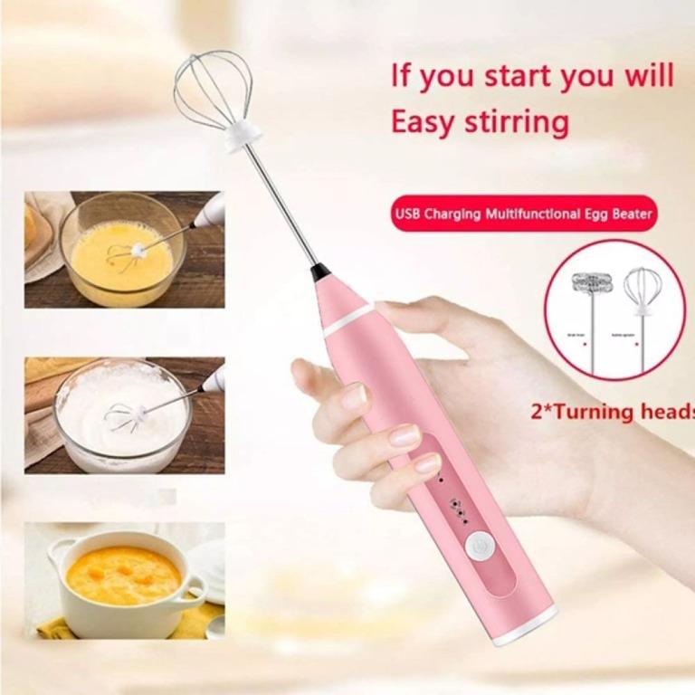Rechargeable Milk Frother Handheld Electric Milk Frother 3 Speeds Adjustable Egg Beater Foam Maker used for Bulletproof Coffee Protein Drinks Matcha