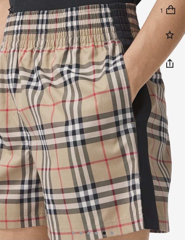 Burberry vintage check shorts, Luxury 