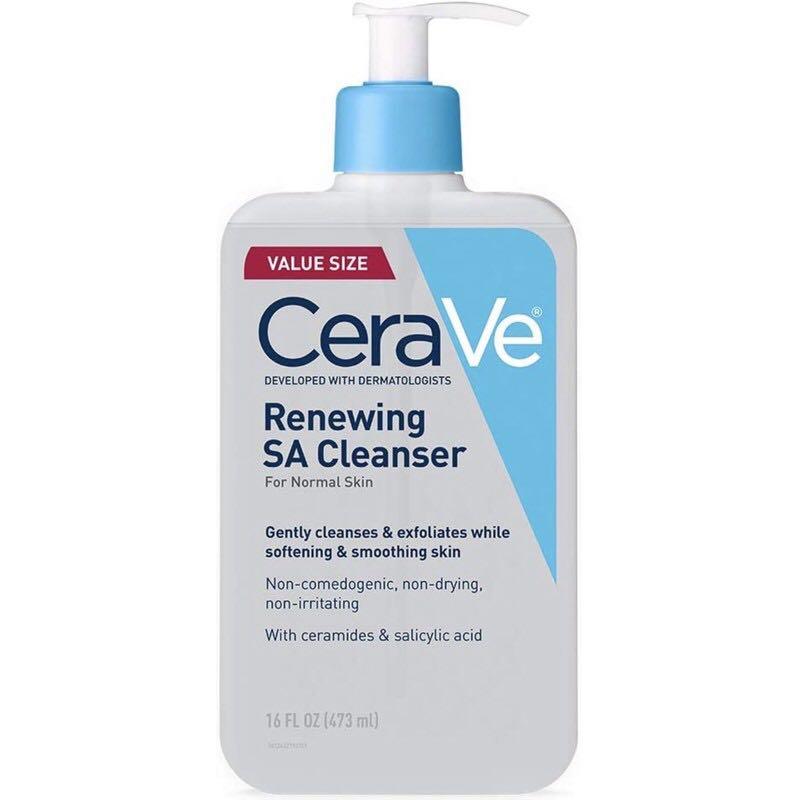 CeraVe Renewing SA Cleanser 473ml, Beauty & Personal Care, Face