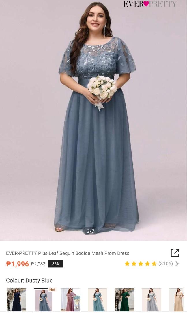 Plus size deals dusty blue dress