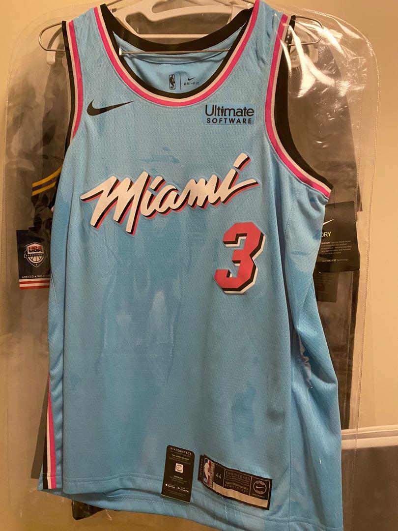 Nike Dwyane Wade Miami Heat Vice Wave Swingman Jersey Size 2XL (56) Brand  New