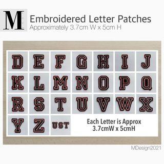 Embroidered Letter Patches