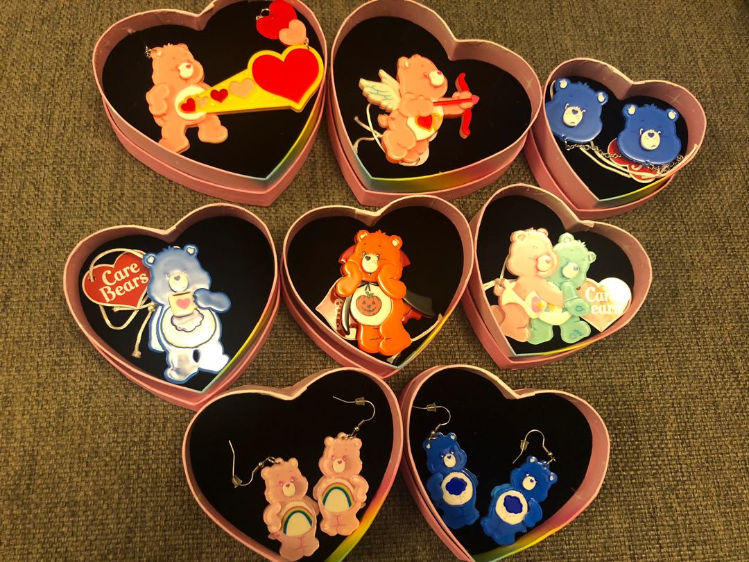 Erstwilder Australia Care Bears Resin Brooches, Necklace and Earrings