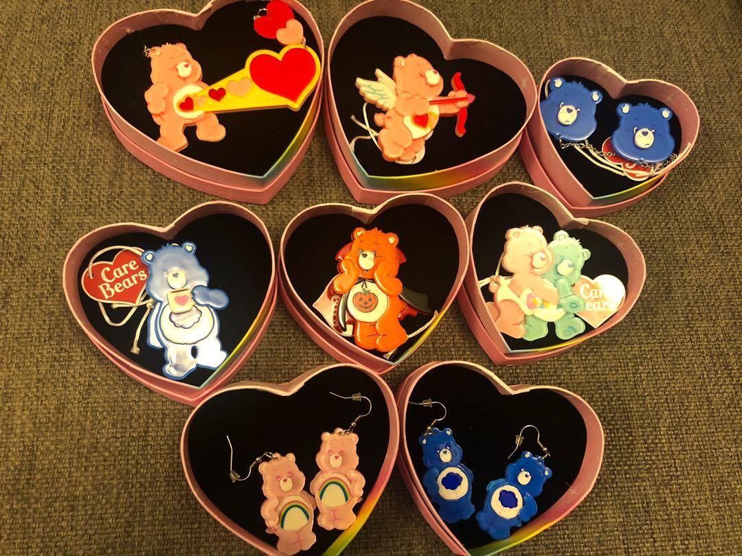 Erstwilder Australia Care Bears Resin Brooches, Necklace and Earrings