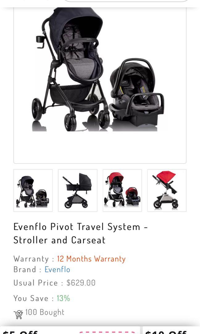Evenflo travel system, Babies & Kids, Going Out, Strollers on Carousell