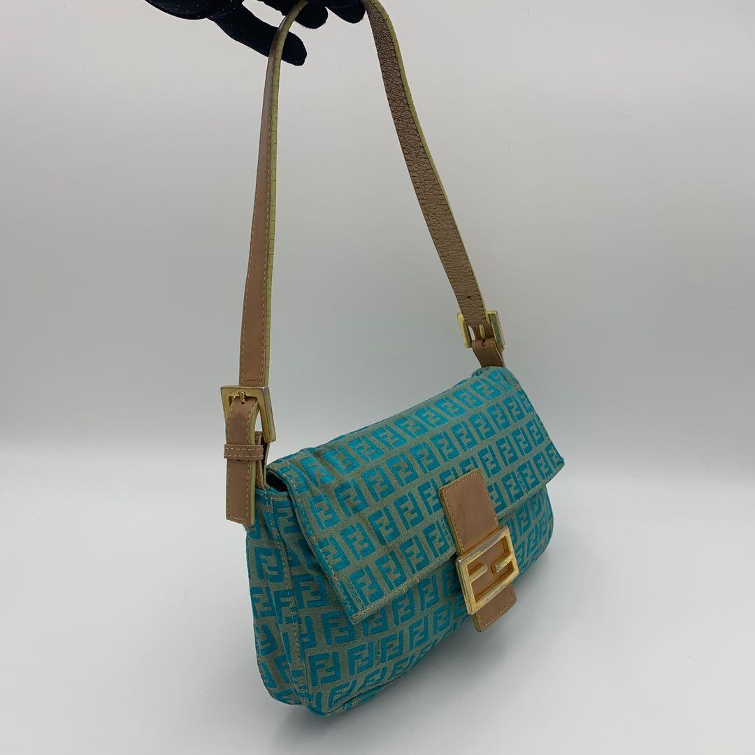 FENDI BLUE ZUCCHINO VINYL BAGUETTE BAG – RDB