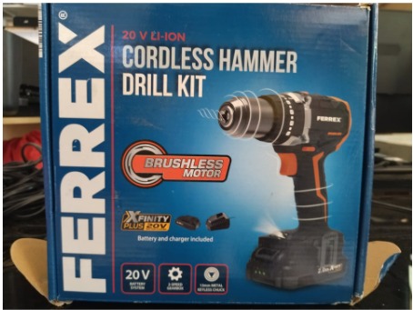 Ferrex Cordless Hammer Drill kit Commercial Industrial Construction Tools Equipment on Carousell