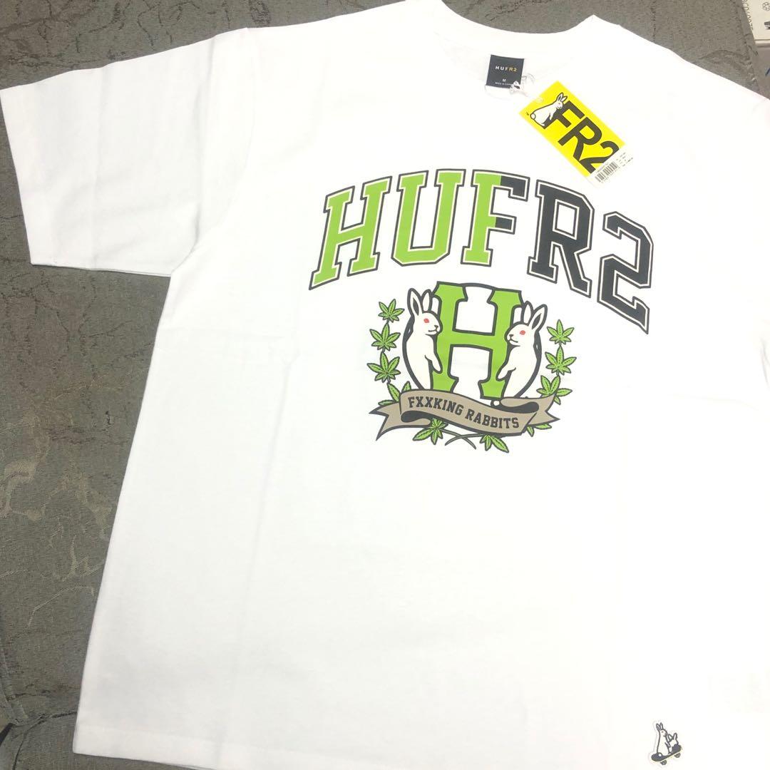 FR2 x HUF College Logo Tee, 男裝, 上身及套裝, T-shirt、恤衫、有領