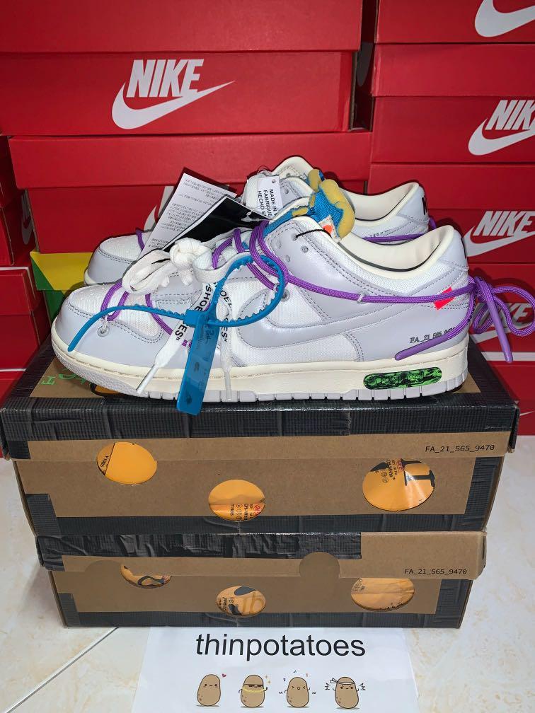 Nike dunk low off white lot no.47