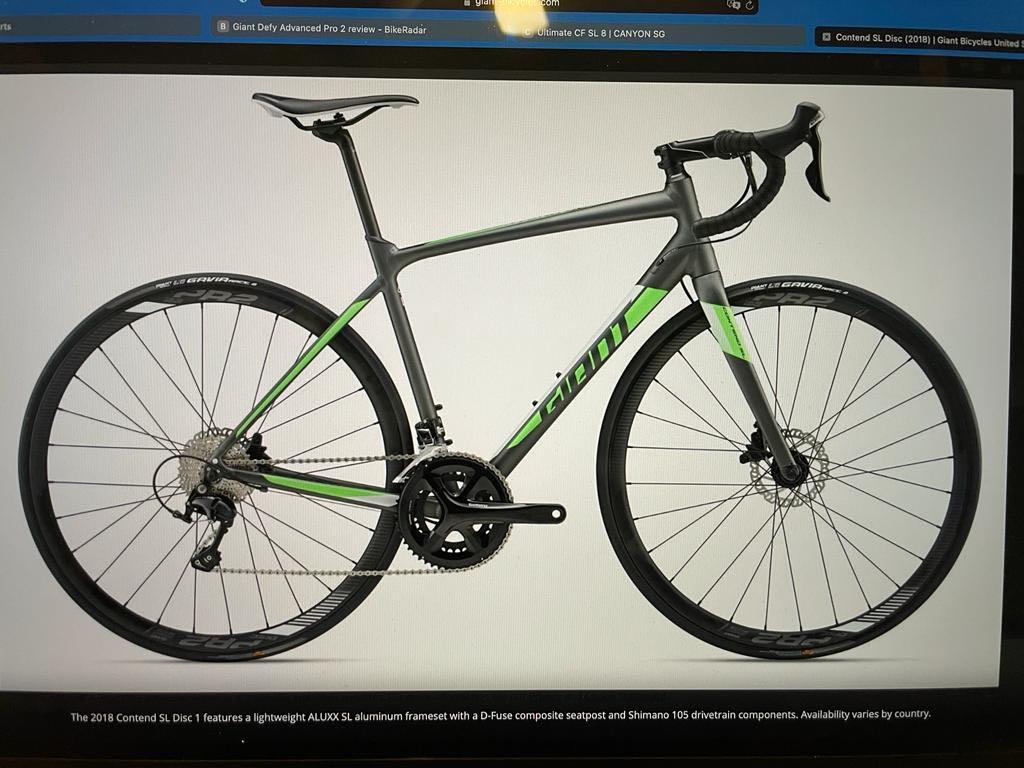 Giant Contend SL1 disc, Sports 