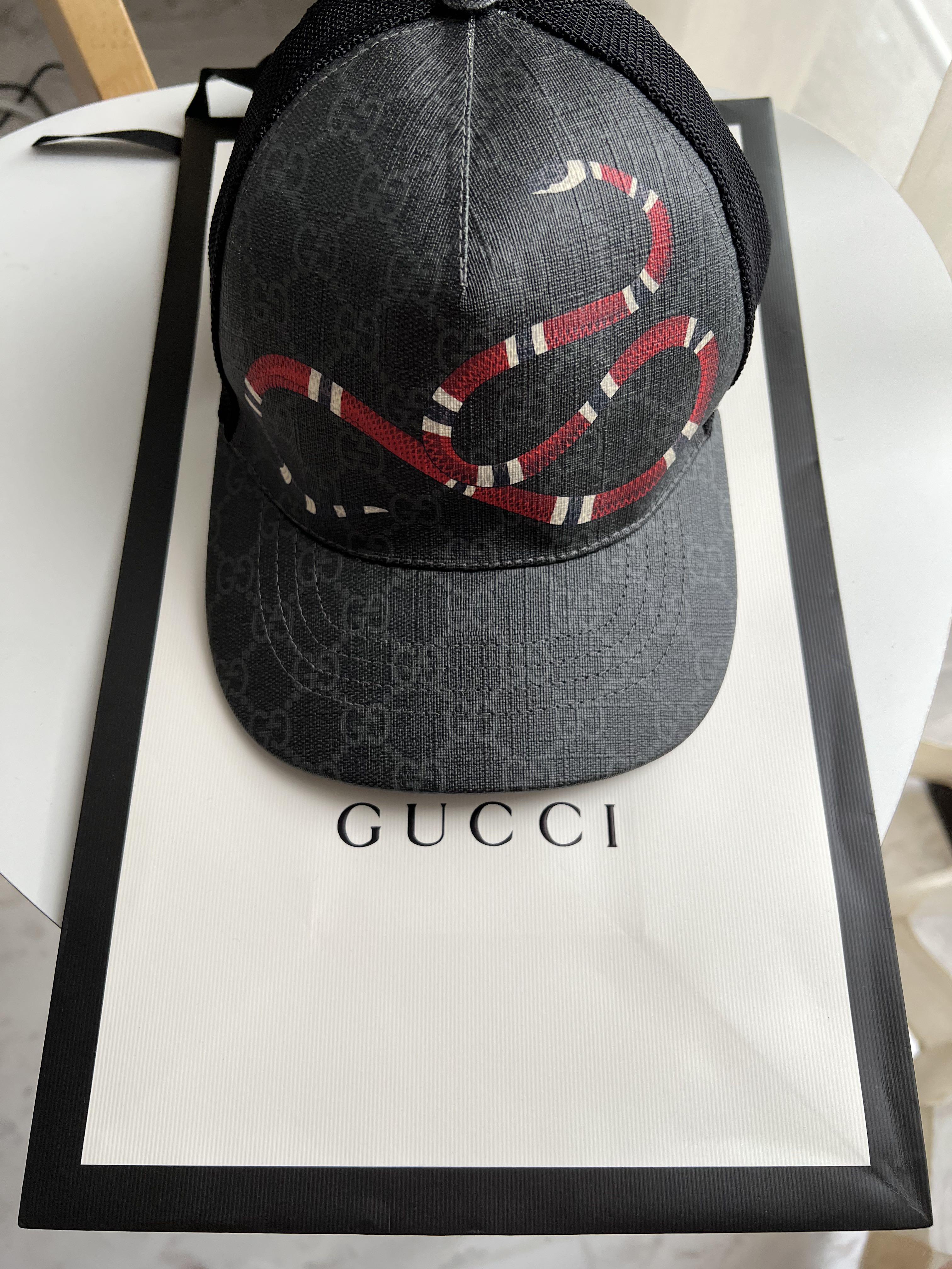 Real v fake Gucci black king snake cap.. 
