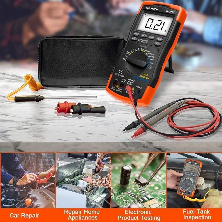 H1089 Digital Multimeter,INFURIDER YF770K TRMS 6000 Counts Volt Amp
