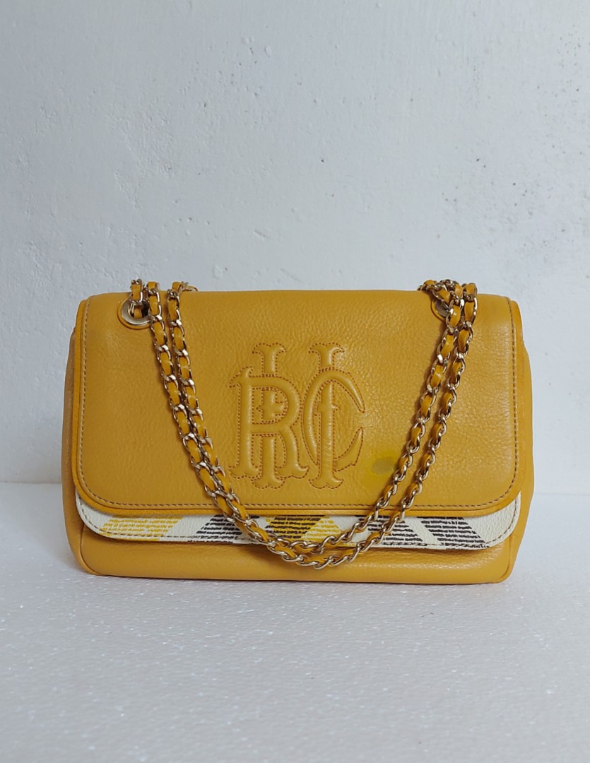 Hazzys Chain Sling bag in yellow, Women's Fashion, Bags & Wallets