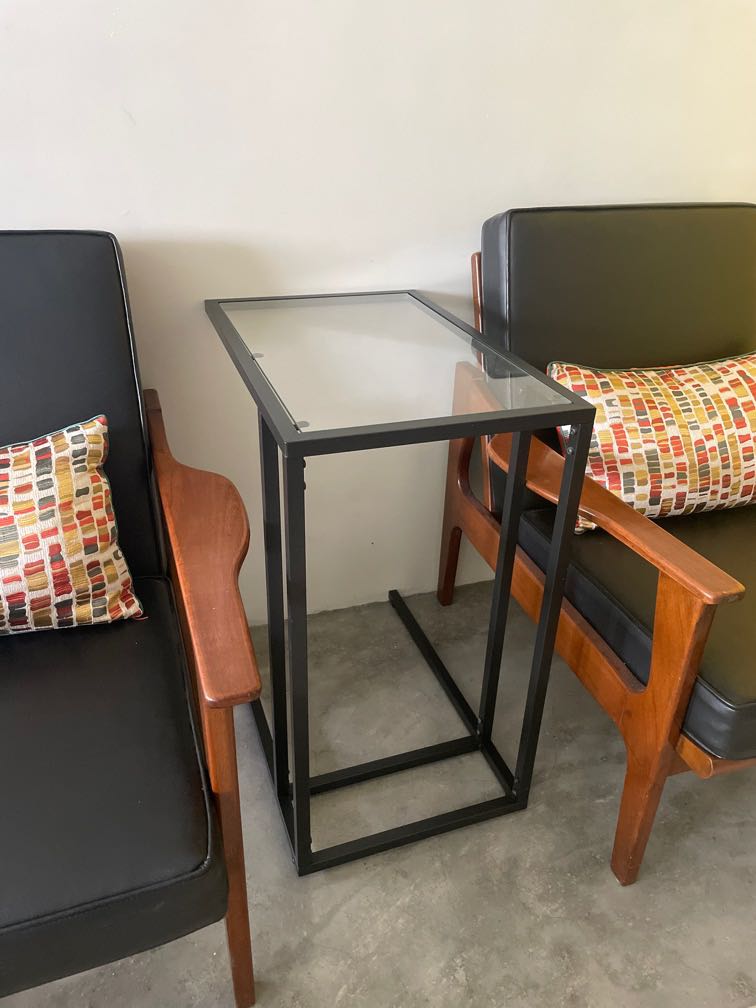 Ikea VITTSJO Laptop Stand Glass Table, Furniture & Home Living