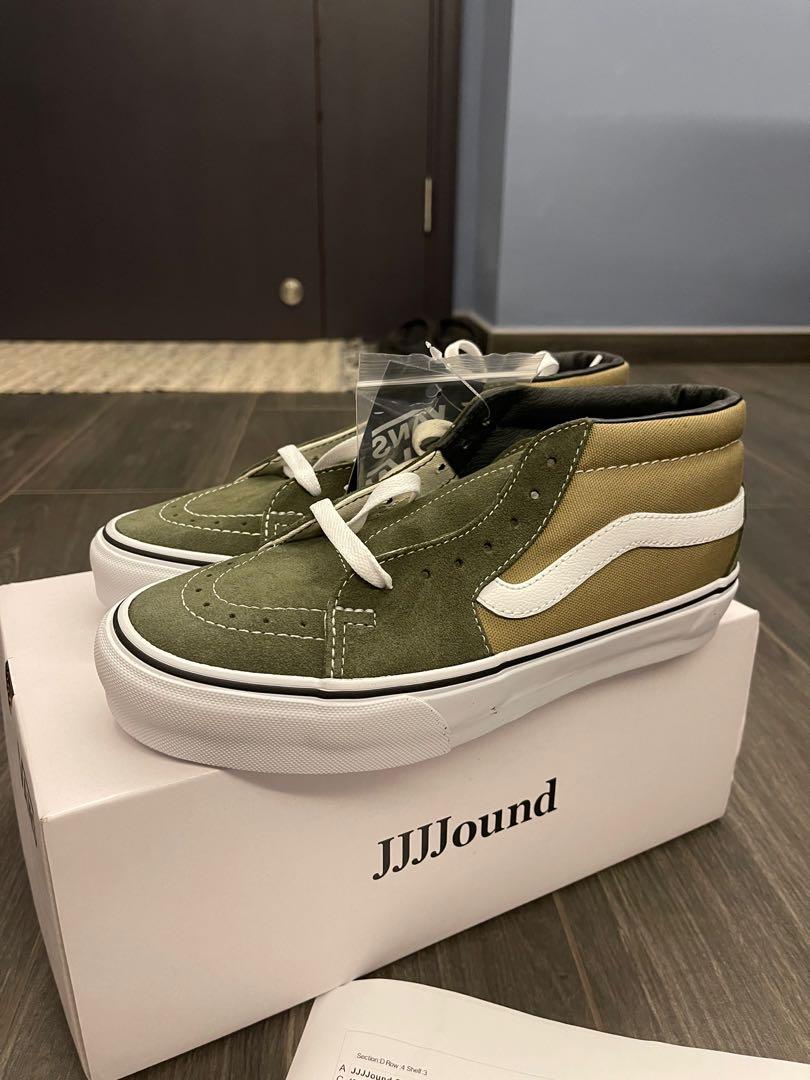 Jjjjound x Vans Sk8-Mid Vault Green US6, 男裝, 鞋, 波鞋- Carousell