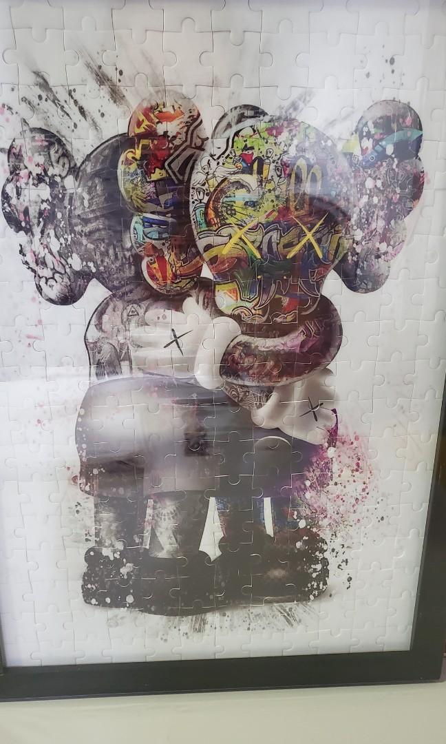 KAWS puzzle with frame, Hobbies & Toys, Memorabilia & Collectibles, Fan