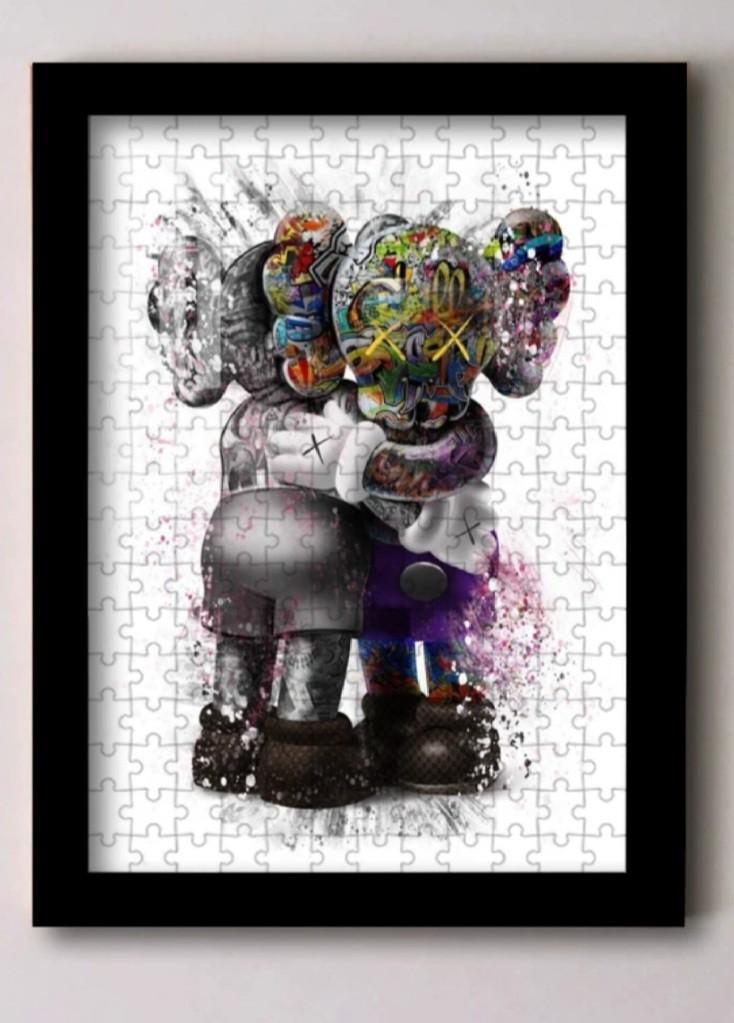 KAWS puzzle with frame, Hobbies & Toys, Memorabilia & Collectibles, Fan