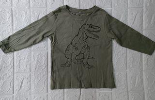 Kids&Co Dinosaur long-sleeved round neck shirt