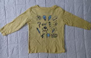 Kids&Co yellow long-sleeved round neck shirt