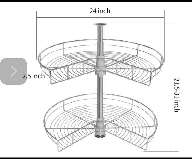 Kitchen Corner Organiser Rotating Rack, TV & Home Appliances