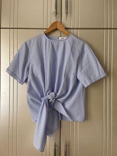 Korean Style Blouse & Sweater Set