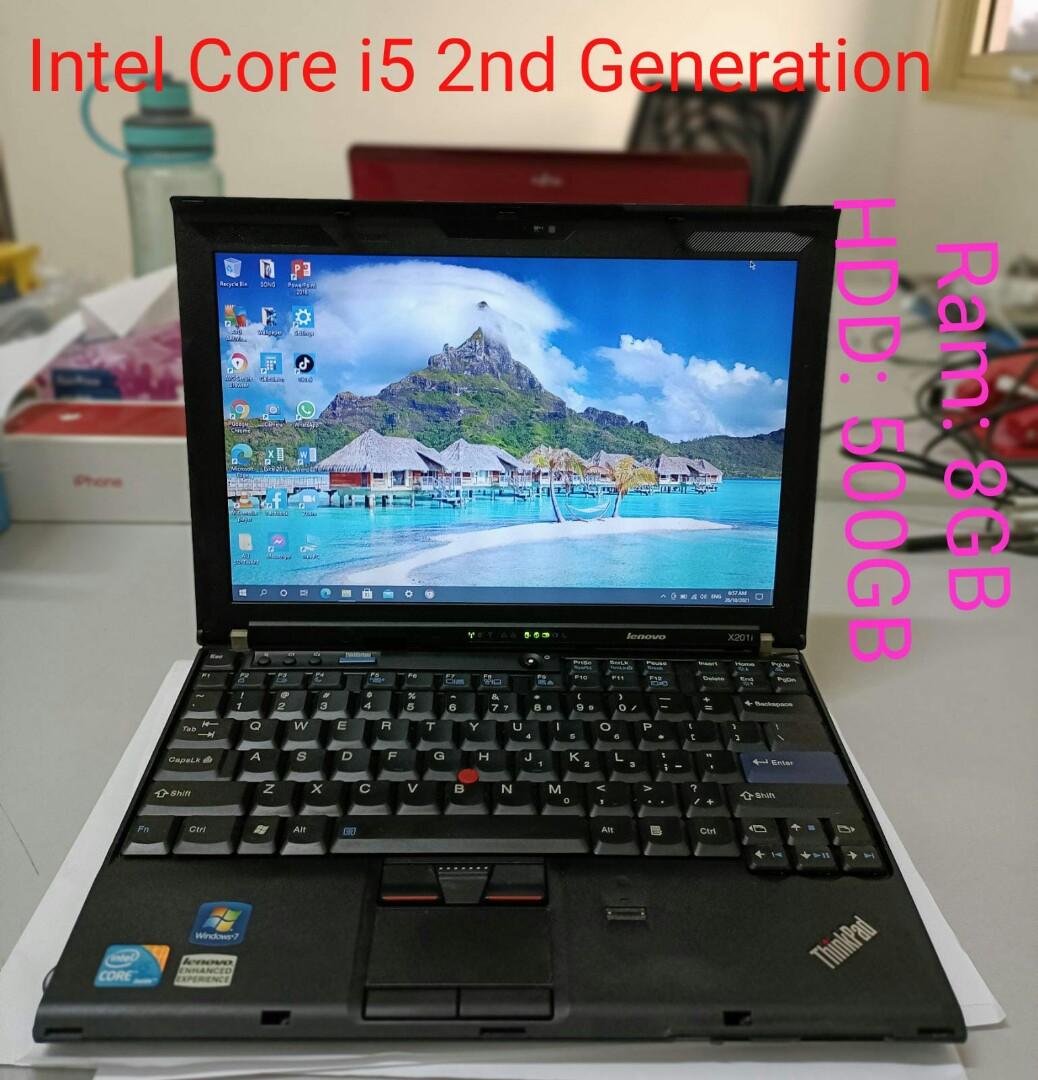 Lenovo ThinkPad X201i intel Core i5 2nd Generation Ram 8GB HDD 320GB  Display 12.1
