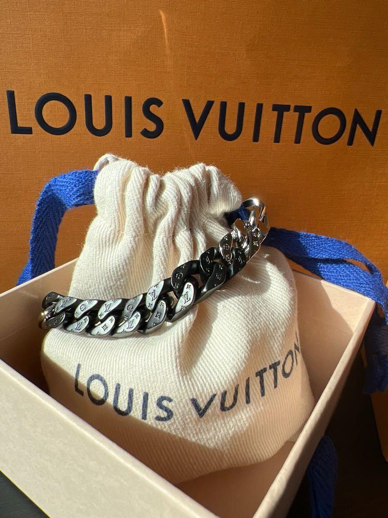 Louis Vuitton Leather LV Link Bracelet - Brass Link, Bracelets - LOU774874