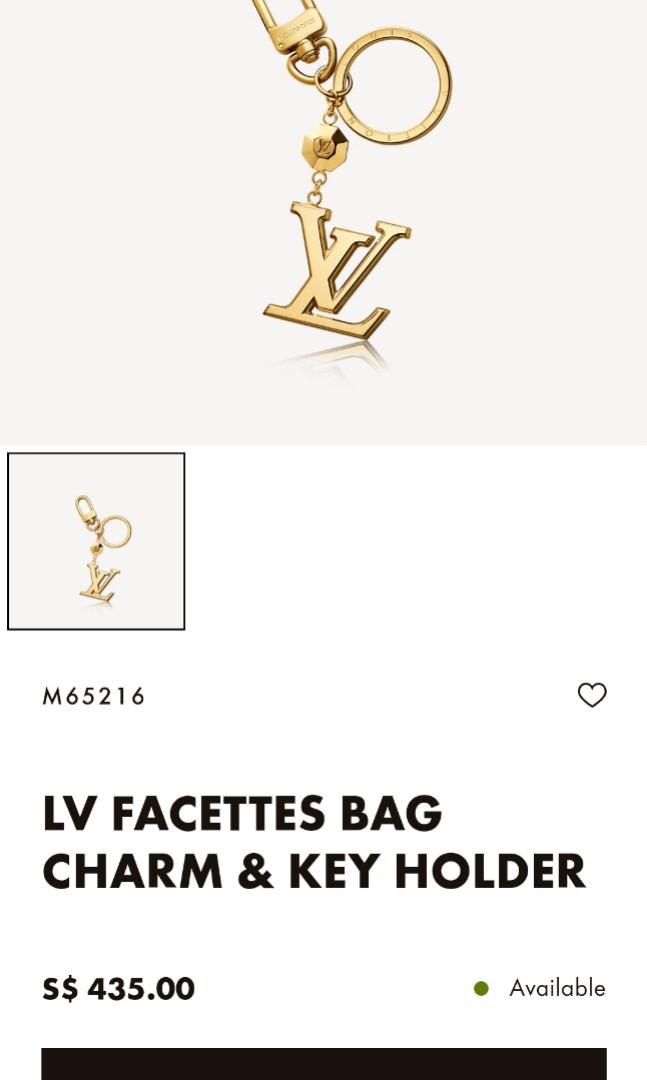 LOUIS VUITTON LOUIS VUITTON Facettes Bag Charm & Key Holder M65216 Gold  Plated Used Unisex LV M65216