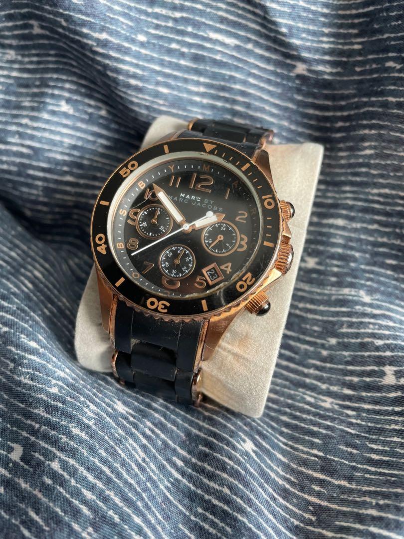 Marc jacobs black gold sale watch