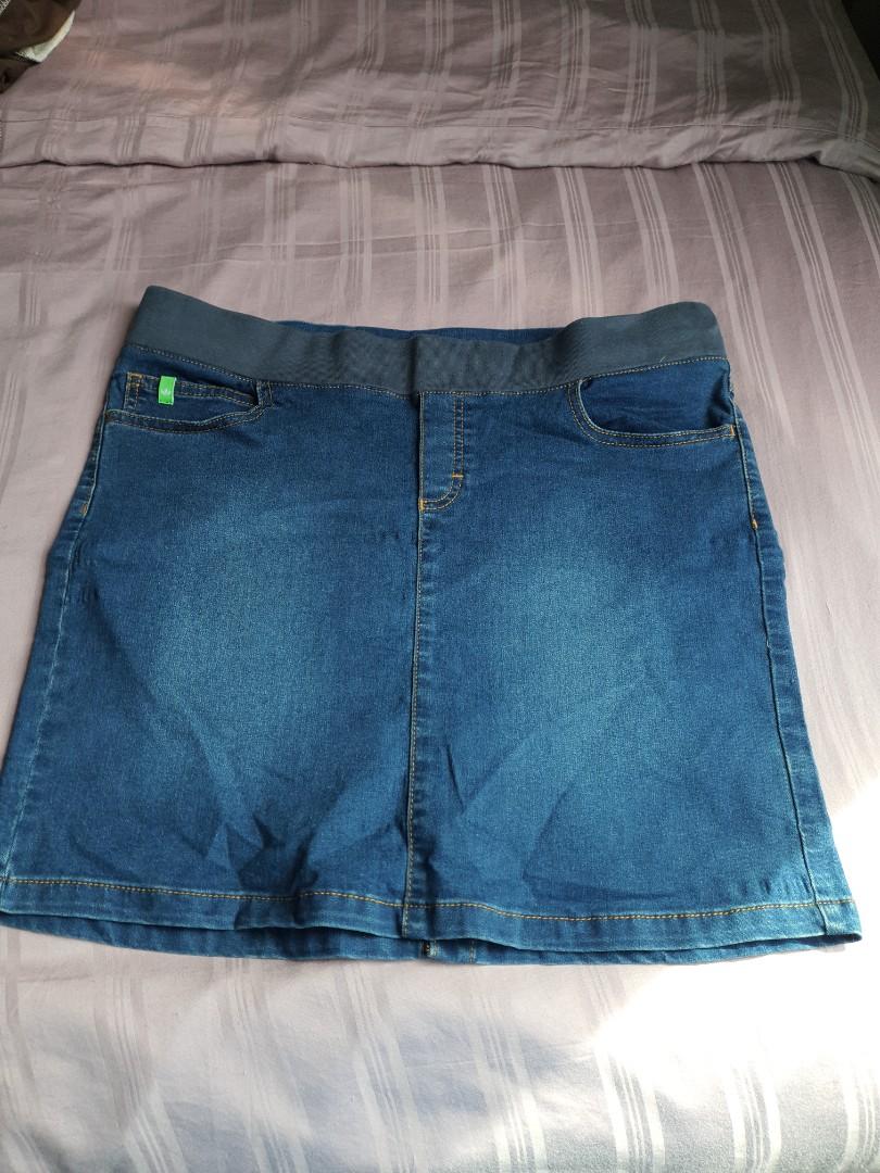 Maternity denim skirt, Women's Fashion 