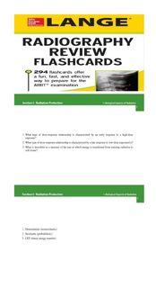 Medicine Students' RadTech Lange Radiography Review Flashcards PLE Review