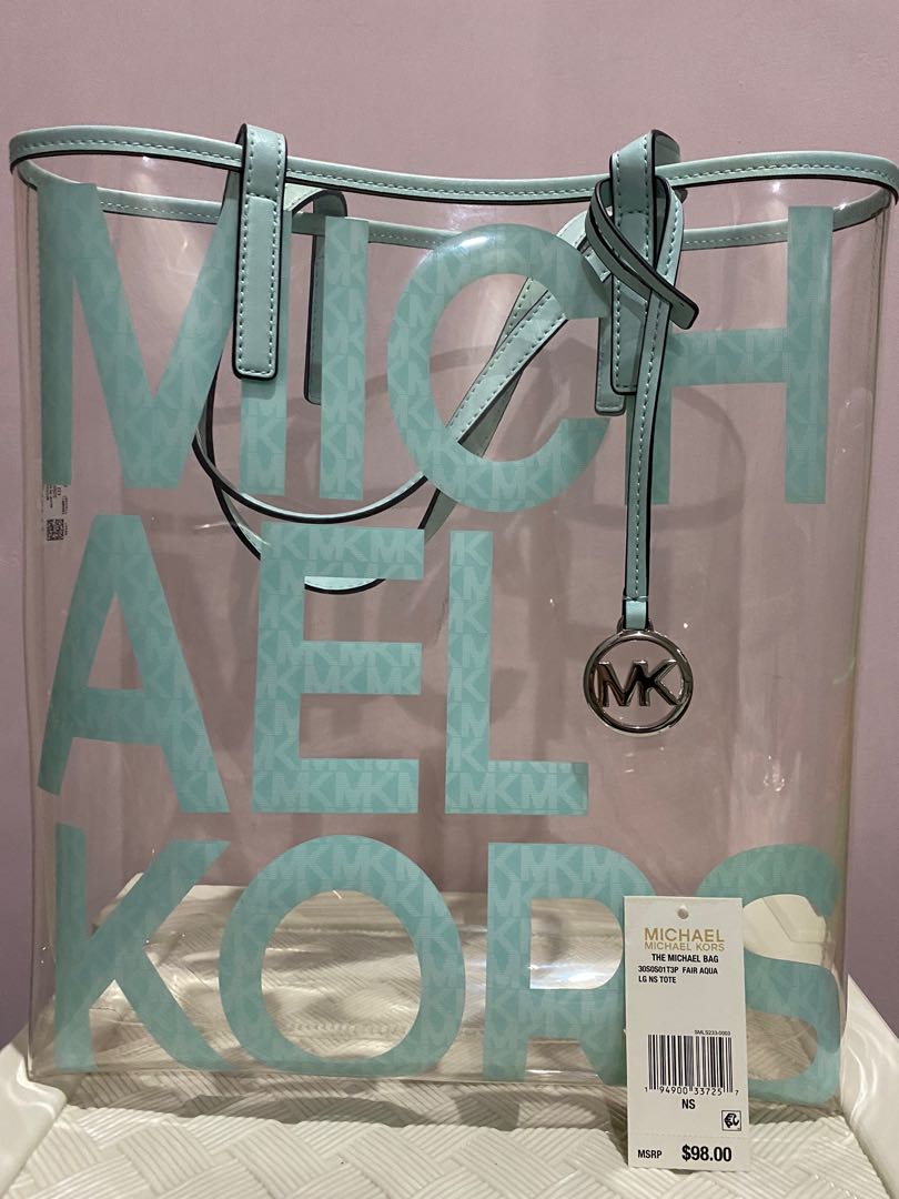 mk clear tote bag